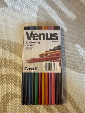 Vintage Venus Castell 12 Coloring Pencils - Multicolor